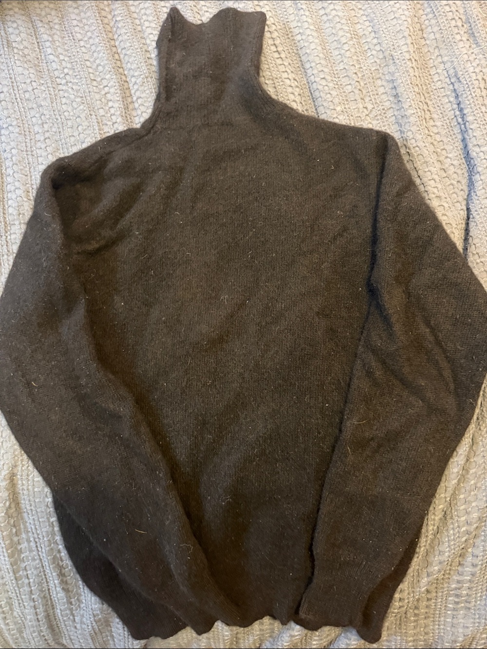 Neiman Marcus Black Cashmere Blend Turtleneck Sweater